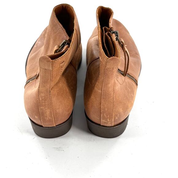 LUCKY BRAND Blandre Ankle Boots 8.5 Brown Tan NWOT Ankle Booties Western Leather - Picture 4 of 6
